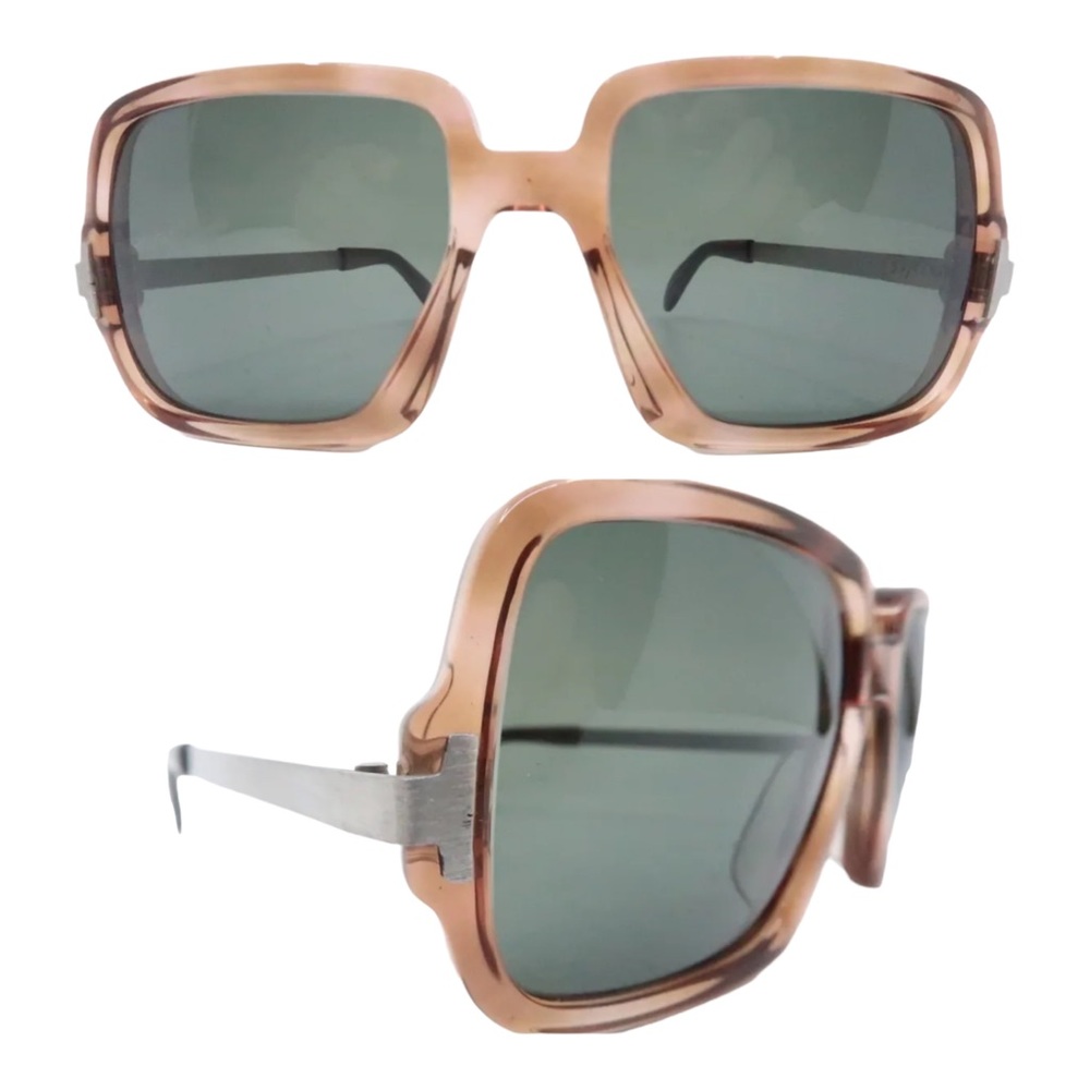 1970’s Neostyle Sunglasses, Brushed Metal Temples, Made in Germany, Unisex